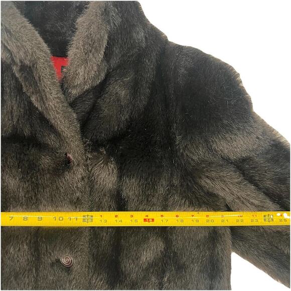 Vintage Made In USA Faux Fur Brown/Black Coat Women’s M/L - Picture 6 of 8